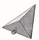 chumbada de pesca em pirâmide Triângular