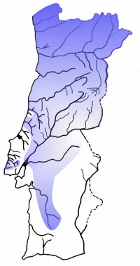 mapa de distribuição barbo comum